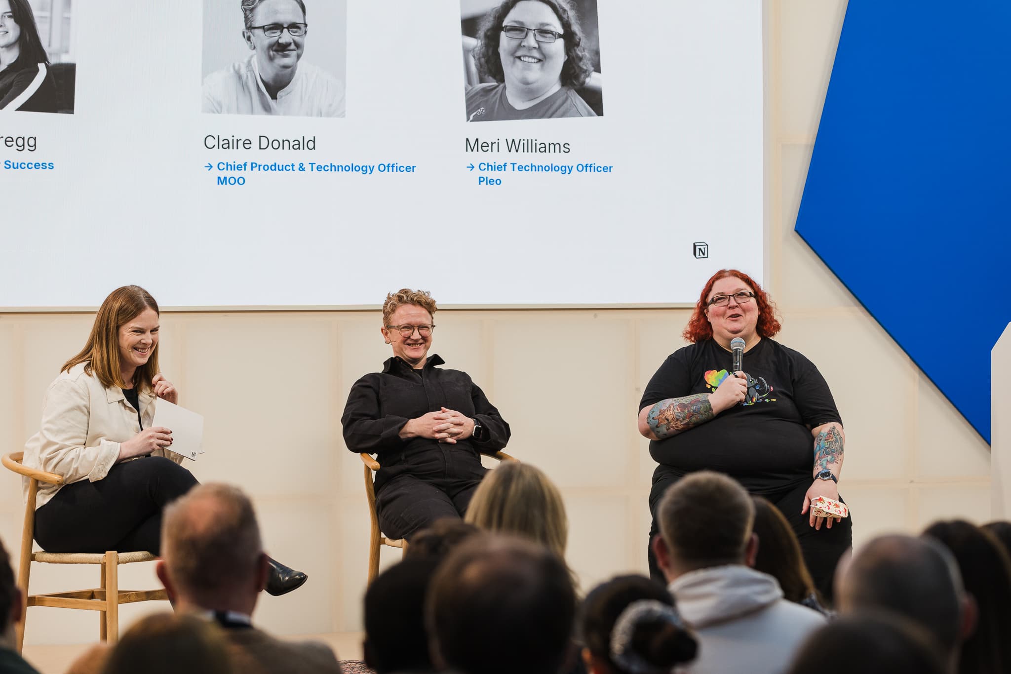 Claire Donald, CPTO of MOO, and Meri Williams, CTO of Pleo, share how they’ve successfully implemented new technologies like Notion across their organizations.