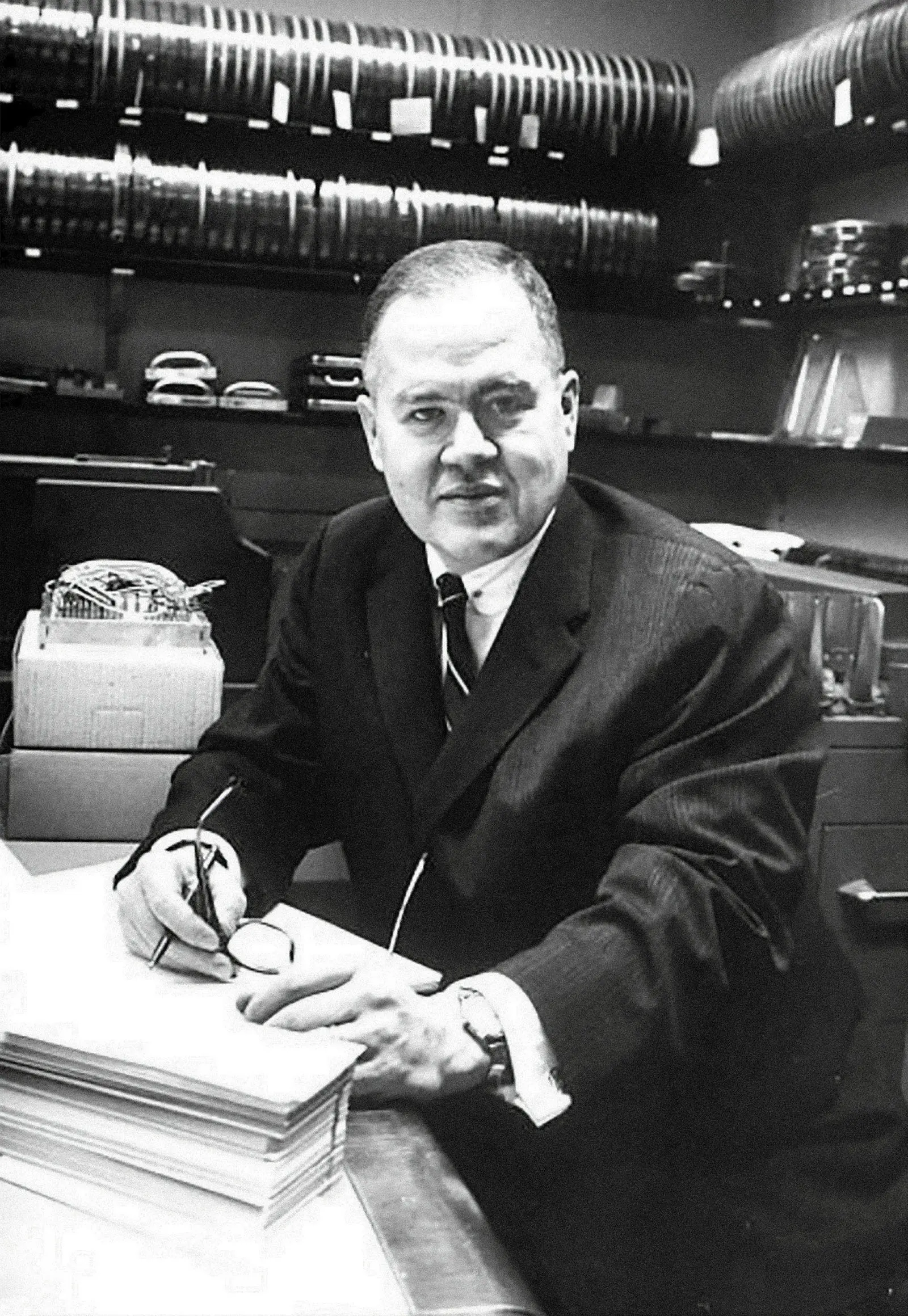 John Tukey at work. Photo by Alfred Eisenstadt via the New York Times