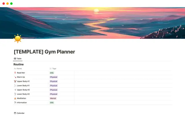 Gym Planner